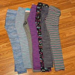 Ivivva Kids Leggings Set - Blue, Gray, Purple, Floral, Striped